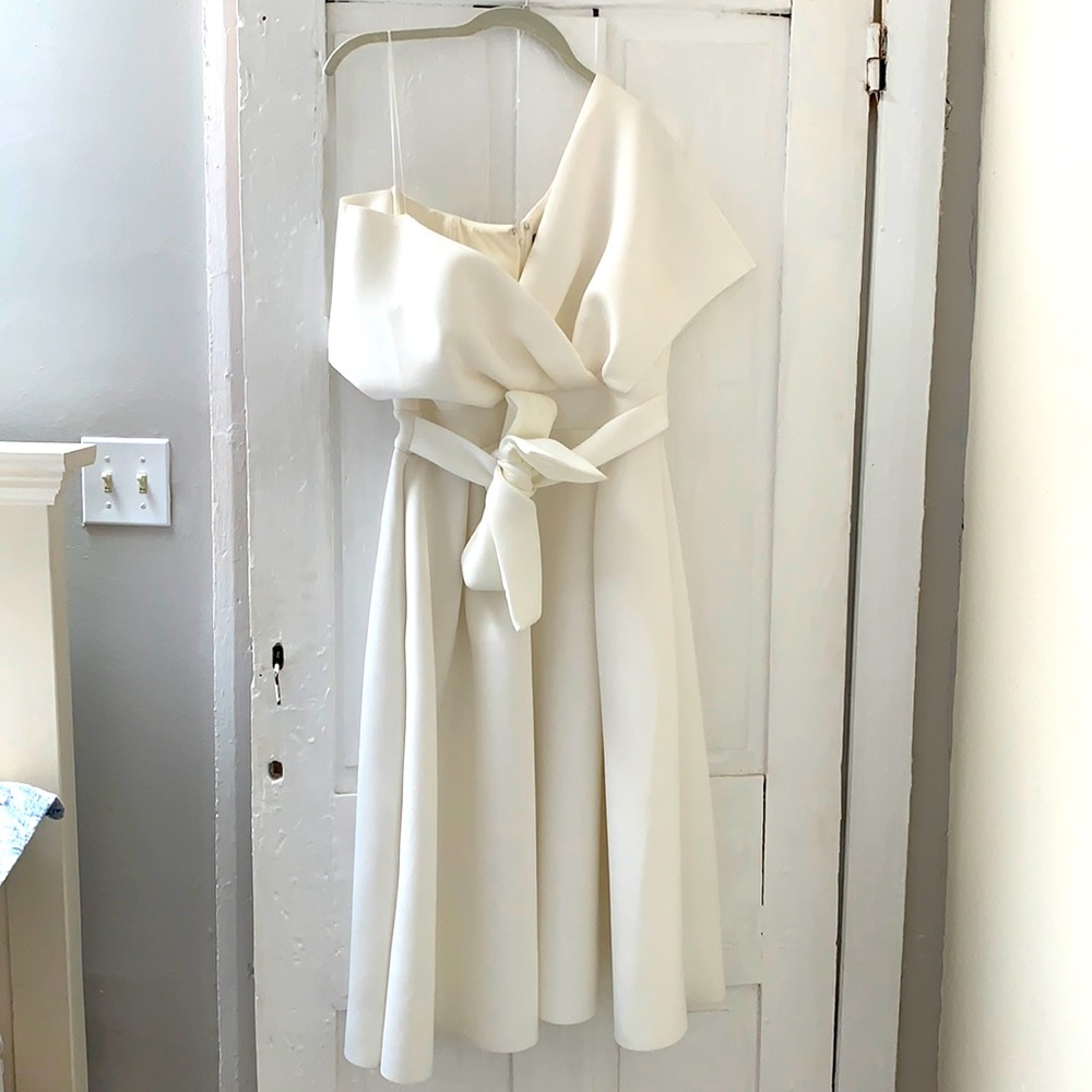 ASOS DESIGN fallen shoulder midi